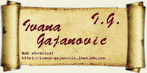 Ivana Gajanović vizit kartica
